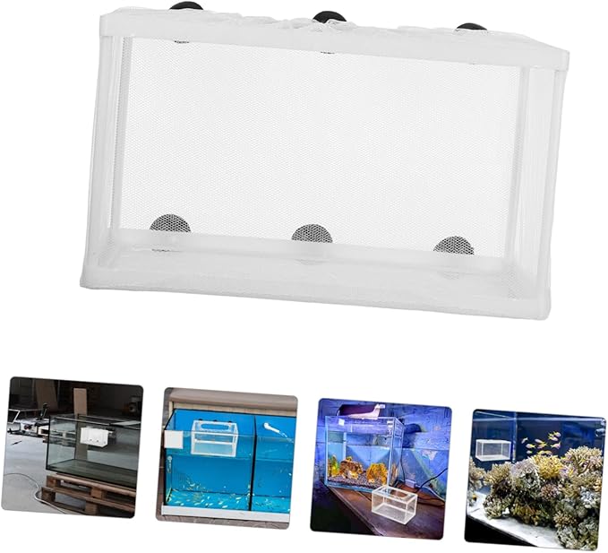Large Size Aquarium Isolation Box Fish Breeding Tanks Net Fish Box Suction Cup