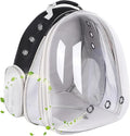 Bird Carrier Backpack, Portable Pet Travel Cage, Transport Bag for Parrots, Small Birds (Black, FE)