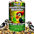 Woodpecker Bird Seed Cylinders with Hole – Premium Woodpecker Food Blend with Sunflower Chips, Peanuts & Suet – Natural High Energy Bird Seed, No Filler, No Shell, No Mess – USA Made (4" x 7.75")