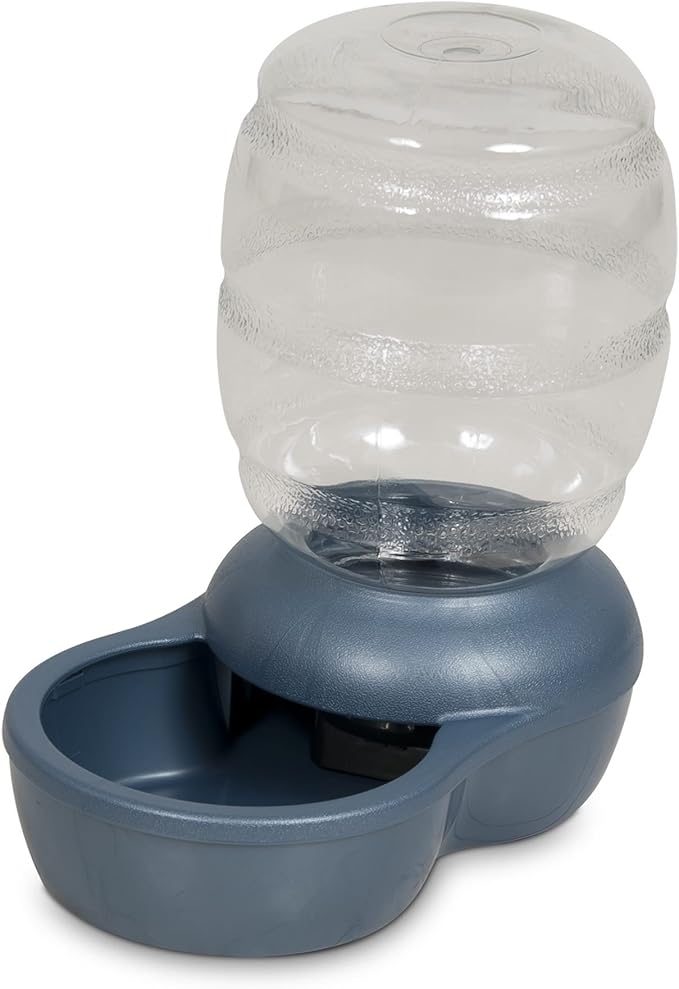 Petmate Replendish Gravity Waterer With Microban for Cats and Dogs, 2.5 Gallons,Blue, Made in USA