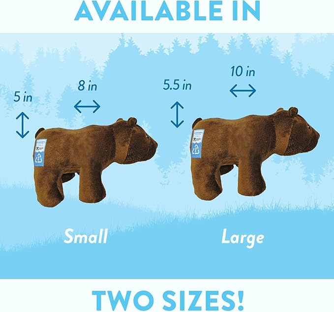 Spunky pup Clean Earth Plush Bear | Made from 100% Recycled Water Bottles |Large,Brown,7212