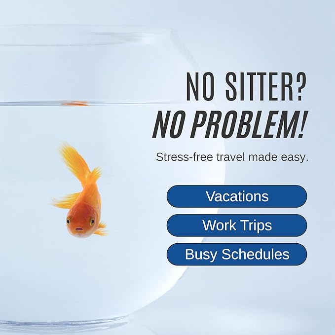 Vacation Feeder for Aquarium - 14 Day Feeder Block - Slow Release Fish Food for Betta, Goldfish & Tropical Fish - Aquatic Pet Tank Food (2 Packs of 2 Blocks)