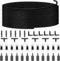 Aquarium air Pump Accessories Set-9.84/26.25/101.71 feet Aquarium Airline tubing Hose,Check valves,air Stones and connectors of I,L,T Shape (101.71feet Hose 12stone 12check Valve 18connector)