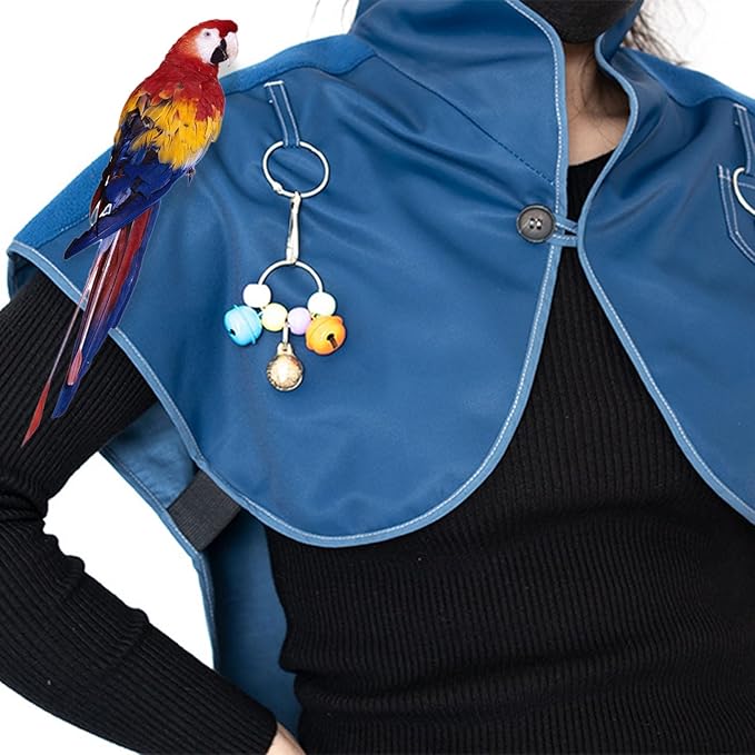 Interactively Play Parrot Shoulder Protector Neck Guard Pet Bird Parakeets Shawl Anti-Scratch Multifunctional Shawl - 1Pcs Random Color