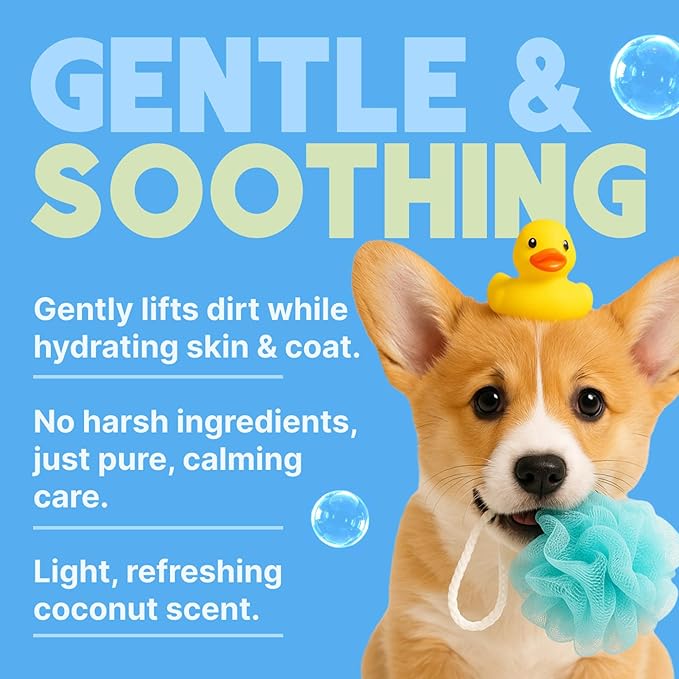 TropiClean Gentle Puppy Shampoo, Dog Shampoo for Allergies & Sensitive Skin, Professional Dog Shampoo, Made in USA, Gentle Coconut Scent, 1 Gallon