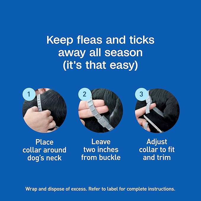 ADAMS Flea & Tick Collar Plus for Dogs & Puppies, 12 Months Protection Against Flea Infestations, Kills Fleas & Ticks, Repels Mosquitoes for Up to 6 Months (Excl. California), One Size Fits All, 1 ct