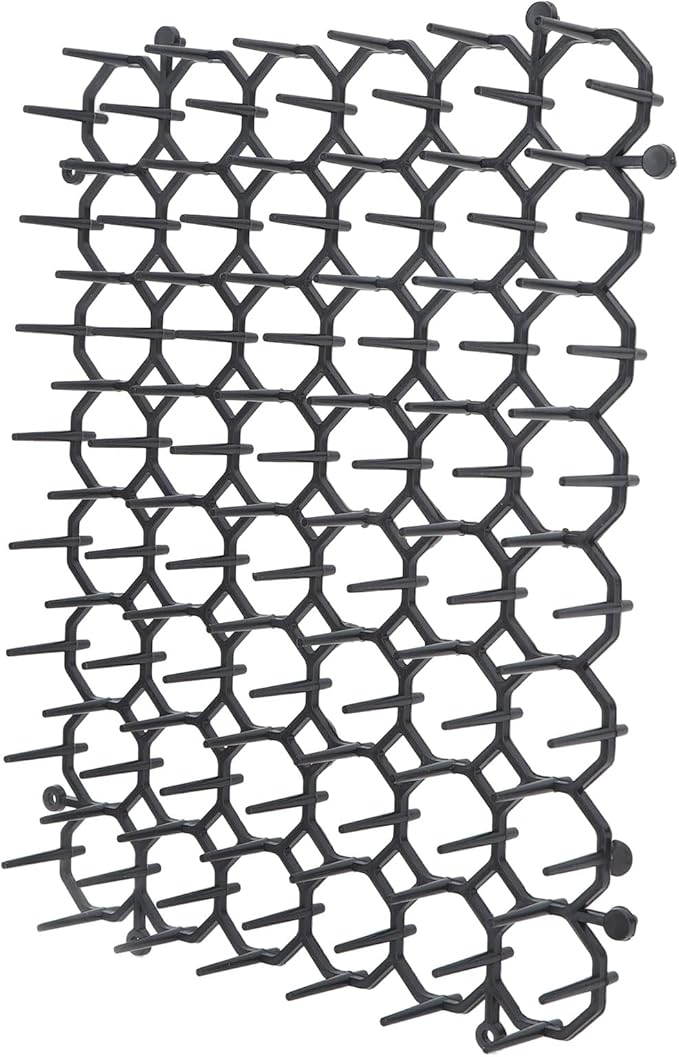12Pcs Cat Deterrent Mat, Anti Cat Dog Network with Plastic Spikes, Indoor Outdoor Training Mat for Keeping Away Cats Dogs, Protecting Plants Furniture and Cars, PP Materi