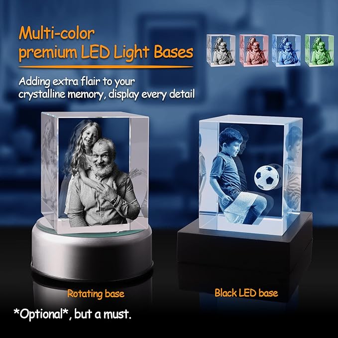 Dog Memorial Gifts for Pet Loss – Personalized Crystal Photo for Dogs & Cats, Custom Laser Etched Crystal (Medium-Portrait)