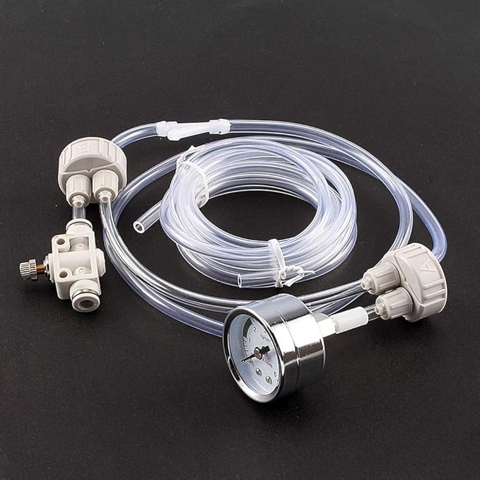 Fish Kit, 1 Set White DIY Aquarium with Planted CO2 System, Pro Tubegauge Bottle Set