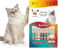 Cat Treats Lickable | Grain-Free Cat Food Toppers, High Protein | Creamy Puree Squeeze Ups with Vitamin E & Taurine, Digestible Formula | 0.5 oz. Each Tube, Chicken & Seafood Mix Variety | 10 Tubes