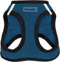 Best Pet Supplies Voyager Step-in Air Harness - All Weather Mesh, Reflective, No Pull Harness for Dogs, Cats - Secure with Hook & Loop Fastener, Buckle, Double D-Rings - Blue/Black Trim, L