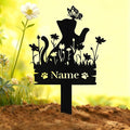 Custom Cat Grave Marker Outdoor, Personalized Metal Cat Memorial Grave Stake with Name and Date, Outdoor Waterrproof Cats Memorial Plaque