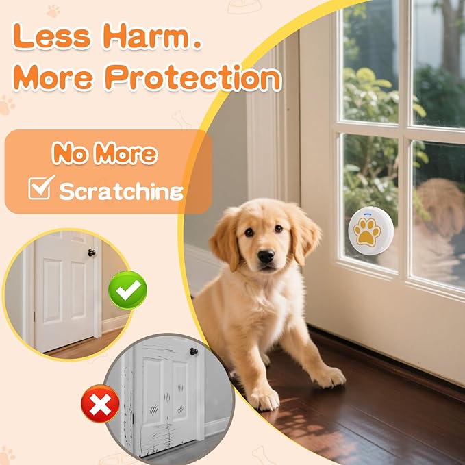 ChunHee Dog Bells to Go Outside – Bell for Dogs to Ring to Go Potty | Dog Door Bell with 5 Adjustable Volume & 36 Ring Tones | Chew-Proof Dog Training Bells for Door
