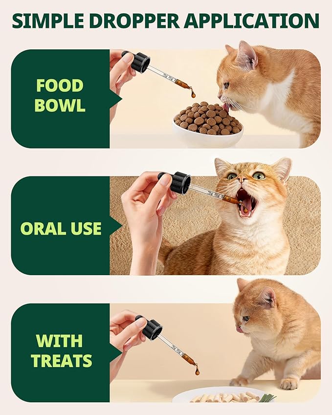 Antibiotic for Cats, Natural Cat Antibiotic Supplement with L-Lysine for Immune Support & Allergy Relief, Respiratory Health, Sneezing, Runny Nose, Infections, for All Cats, Chicken Flavor - 2 Oz