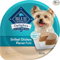 Blue Buffalo Delights Natural Adult Small Breed Wet Dog Food Cups, Pate Style, Grilled Chicken Flavor in Savory Juice 3.5-oz (Pack of 12)