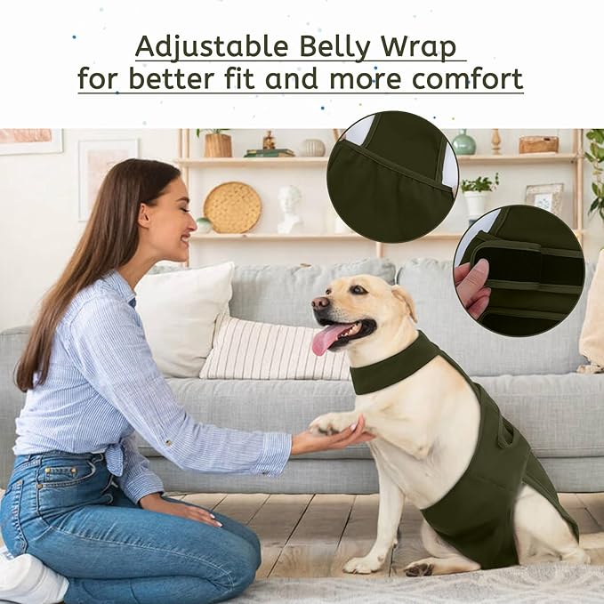 Dog Diapers Female Reusable Washable Period Diaper with Suspender,Adjustable Dog Panties Anti-Harassment, Doggie Diapers for Incontinence, Heat Cycles, or Senior Dogs（XS-XL
