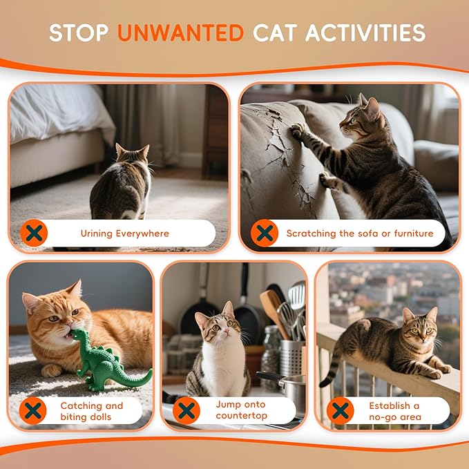 Natural Cat Deterrent Spray, Cat Repellent Spray for Indoor Use, Safely Stops Furniture Scratching, Urine Marking, Pee Everywhere, Plant Chewing, Cat Training Spray for Sofa, Rugs, Chairs, 200ml