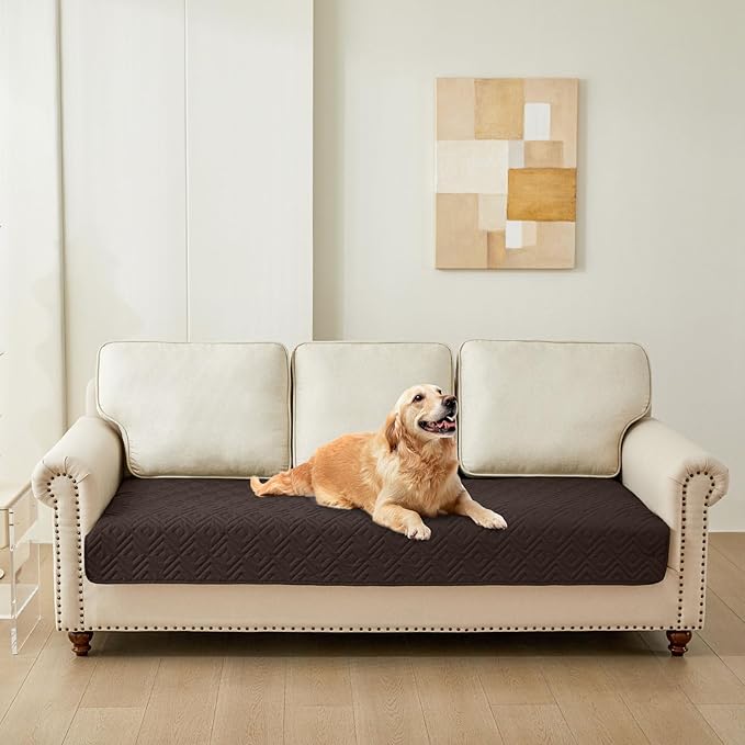 hyha Waterproof Dog Blanket, Soft Pet Bed Blankets, Waterproof Sofa Couch Cover for Dogs Washable, Reversible Pet Couch Covers for Sofa Furniture (40x50 Inch, Chocolate/Dark Grey)