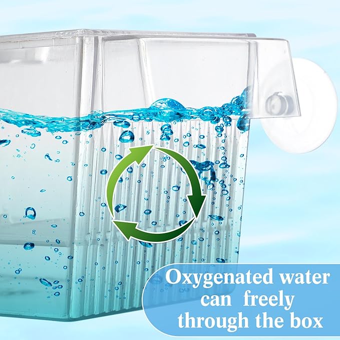 Wenqik Fish Breeder Box for Aquarium Fish Acclimation, Breeding, Hatchery Incubator Isolation Box for Shrimp Betta Guppy Cicilids Eggs(Medium)