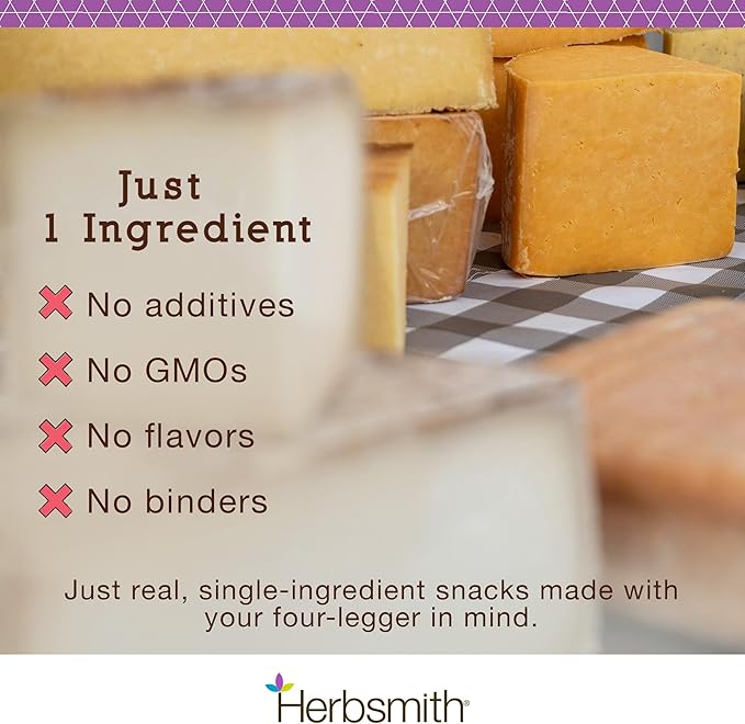 Herbsmith Sassy Cat Treats – Freeze Dried Smoked Gouda – Human-Grade Wisconsin Cheese – Natural Snack for Picky Eaters – 1 Ingredient – USA Made – 4.3 oz
