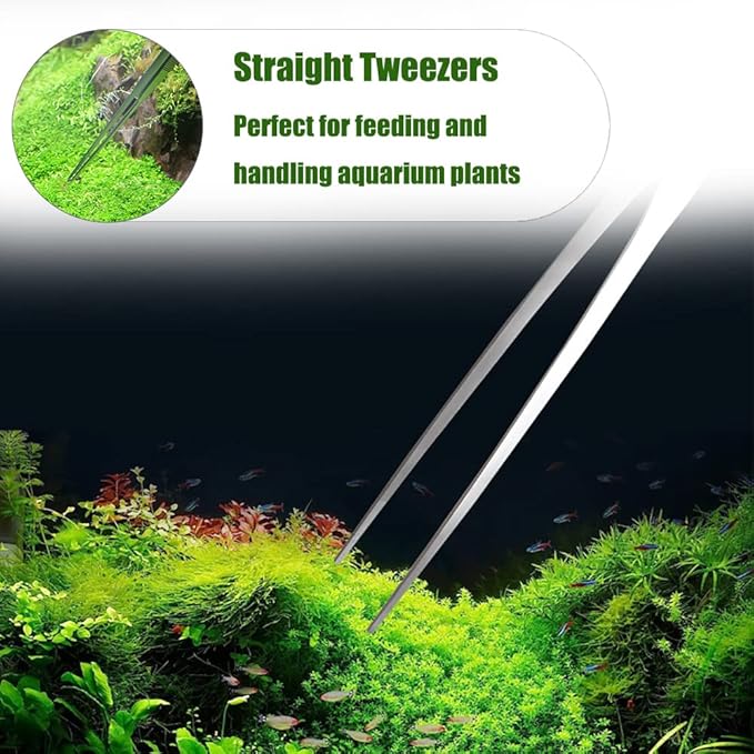 Aquarium Tank Aquatic Plant Tools Sets, 19 Inch Stainless Steel 3 Pack Aquatic Plants Tool, for Fish Starter Kits & Aquariums Tank