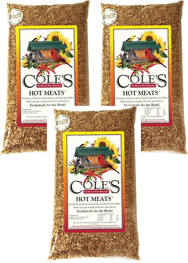 Cole's Hot Meats Assorted Species Wild Bird Food Sunflower Meats 5 lb.
