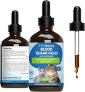 Pet Wellbeing Blood Sugar Gold Cats - Holistic Blood Sugar Support, Pancreas & Liver Health, Gymnema, Fenugreek & Devil’s Club - NASC Certified & Vet-Formulated - 4 oz Liquid