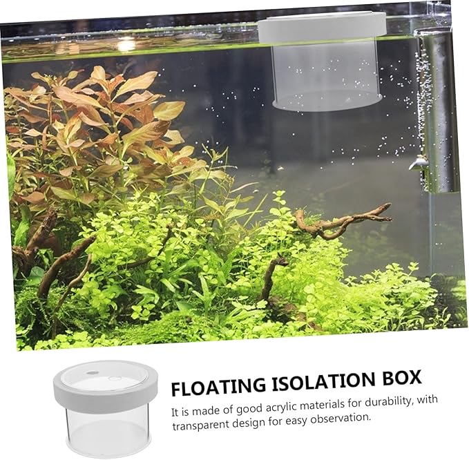 NOLITOY 3pcs Fish Box Floating Aquarium Breeding Box Transparent Isolation Tank for Fish Lightweight Design Removable Cover for Home Use and Quick Adaptation