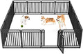 New Thickened Version Dog Playpen, 32 Inch Dog Fences for The Yard, Portable Outdoor Dog Playpen for Large/Medium/Small Dogs, Foldable Metal Dog playpen, with Doors (16 Panels, 32 Inch)