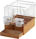 2GR Song Cage for Show Training, Lightweight Exhibition Bird Cage Ideal for Canaries, Finches, and Lovebirds, Travel Bird Cage with Two Feeders, One Drinker and Plastic Tray