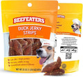 Beefeaters Duck Jerky Strips for Dogs 22 oz, Oven-Baked High Protein Dog Treats Duck Jerky - Low Fat Grain-Free Dog Snacks - No Corn Wheat or Soy - Chewy Dog Jerky Treats for Training and Rewards