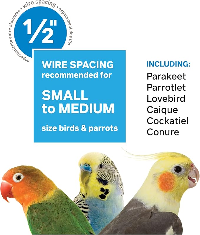 Prevue Pet Products F070 Hampton Deluxe Divided Breeder Cage with Stand,Black Hammertone,1/2"