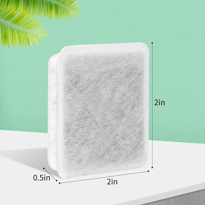 Pet Fountain Charcoal Water Filter Replacement, Dog Cat Water Bowl Filter Pet Water Filter Fit for Gravity Waterer Bowls Pack of 6