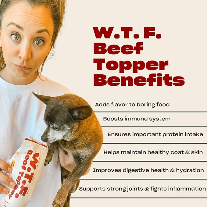 OH NORMAN! Beef Dog Food Topper by Kaley Cuoco, All Natural Single Ingredient, Veterinary Nutritionist Certified, for All Life Stages and Breeds, Made in USA, 7.05 Oz