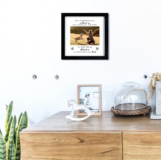 KCRasan Pet Memorial Picture Frame, Sympathy Loss Gift, Dog Cat Remembrance Keepsake Tribute