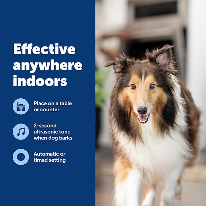 PetSafe Indoor Bark Control - Ultrasonic Indoor Trainer - Automatic Anti-Barking Solution - Tabletop Noise Reducer - Non-Collar Bark Solution