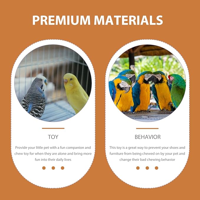 4pcs Natural Bird Chewing for Parakeets Cockatiels Small Birds Safe Biting Fun Pet Shredding Accessories to Prevent Furniture Damage and Encourage Healthy Beak Activity