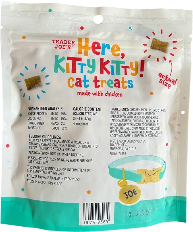 Trader Joe's Here Kitty Kitty Cat Treats Made with Chicken, 5 oz