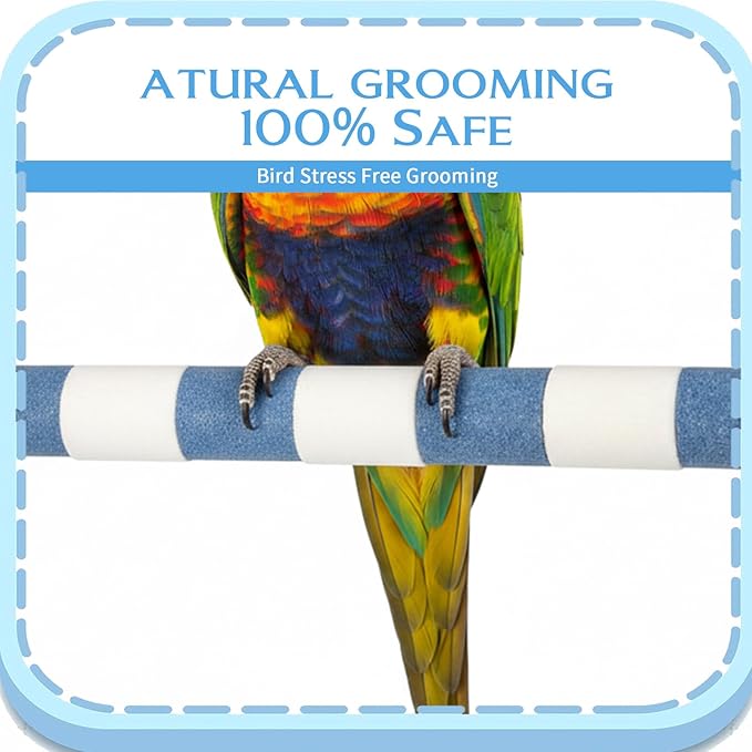 Parrot Perch Rough-Surfaced Bird Perch Stand Bird Cage Perches Stand Grinding Claw Sticks Birds Beak Grinding Stone Trimming Birds Perches for Cage Parrot Conure Budgie Toys Birdcage Accessories