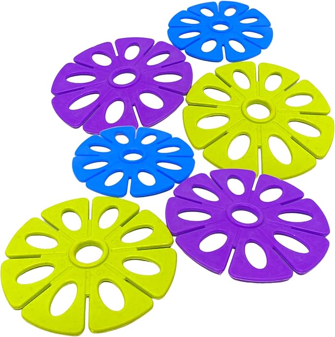 Bonka Bird Toys 2918 Large Pk3 Round Plastic Snowflakes Parrot Toy, Conure, Amazon, African Grey, and Similar
