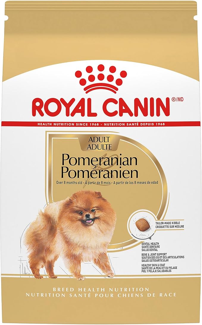Royal Canin Breed Health Nutrition Pomeranian Adult Dry Dog Food, 10 lb Bag