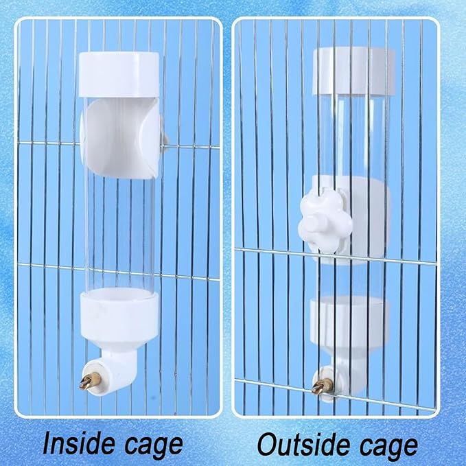 Bird Drinker Waterer Parakeet Water Dispenser for Cage Bird Drinking Water Bottle Parrot Automatic Drinking Device for Budgie Cockatiel Lovebirds Canary Finch (10.5oz/300ml)