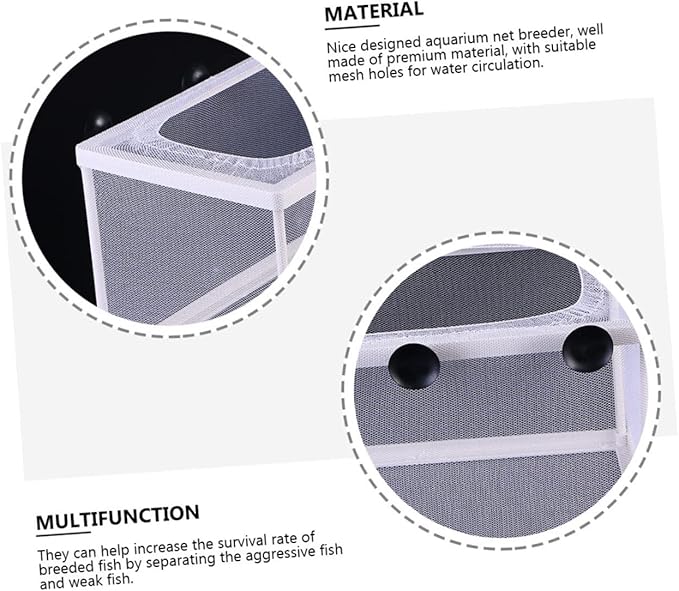 BESPORTBLE 3pcs Large Fish Tank Isolation Box Net for Fish Breeding Incubator Hatchery