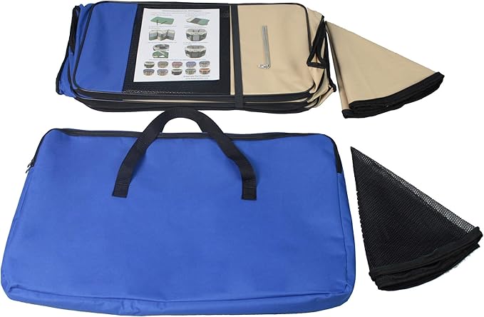 EliteField 2-Door Soft Pet Playpen (2 Year Warranty), Exercise Pen, Multiple Sizes and Colors Available for Dogs, Cats and Other Pets (30" x 30" x 20"H, Royal Blue+Beige)