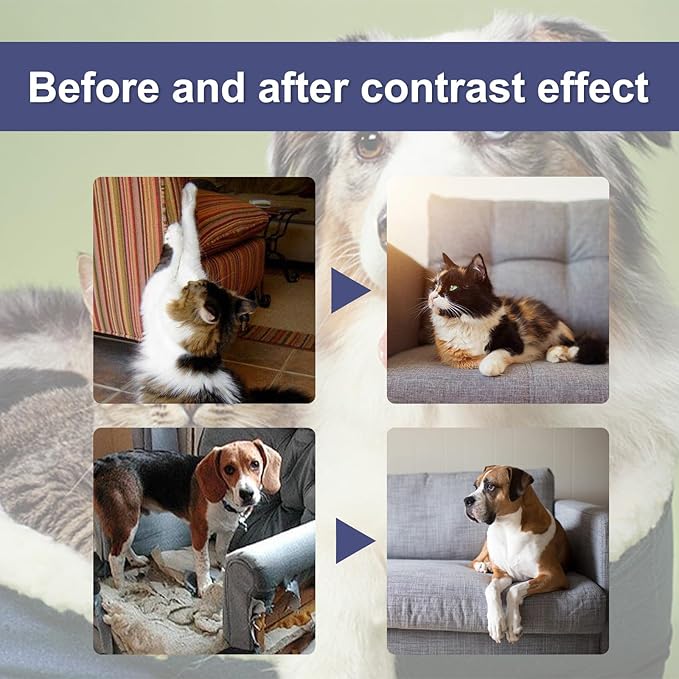 Cat Deterrent Spray, Natural Anti Scratch Cat Spray, Effective Cat Bitter Spray for Chewing & Scratching Keep Off Cat Indoor or Outdoor, Protect Furniture, Curtain, Floor & Plant，100 Ml