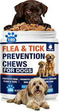Flea and Tick Prevention for Dogs Chewables-180 Cts, Natural Dog Flea and Tick Treatment, Oral Flea Pills for Dogs Puppy, Skin & Coat Support Supplement, Soft Chews, Chicken Flavor
