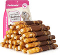 Dog Treats Rawhide Sticks with Chicken, Duck & Chicken Liver, Triple Flavor Beefhide Chews for Small & Medium Dogs, 5 Inch, 30 Count, 21.16 oz