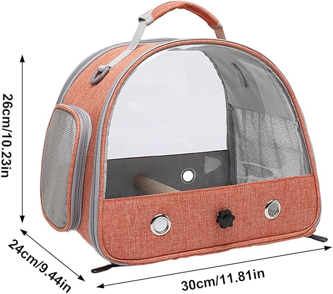 Bird Carrier Bag - Travel Bird Backpack Cage, Bird Backpack Carrier, Travel Cage Bird, Parrot Backpack Bag, Pet Transparent Breathable Travel Cage for Birds, Small Pets, Hamsters, Rabbits, Parrots