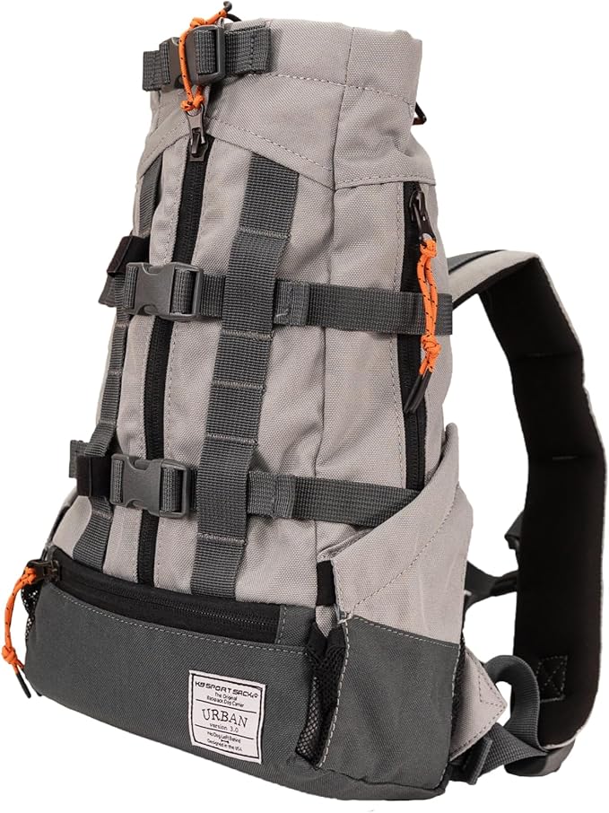 K9 Sport Sack Urban 3 - X-Small, Concrete - Ideal for Dogs with 9-12” Back Length - Dual-Use, Backpack-Style Carrier + Everyday Pack