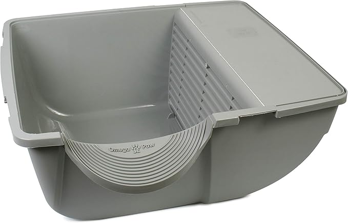 Omega Paw Elite Self Cleaning Roll 'n Clean Litter Box, Midnight Black, Large (EL-RA20-1)